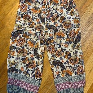 Anthropologie Multicolor Floral Pants lounge pj pants